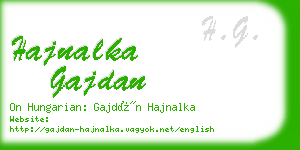 hajnalka gajdan business card